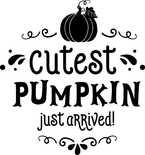 Cutest pumpkin just arrived - black Custom Made Poster Canvas Print A0 A1 A2 A3