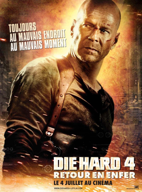 Live Free or Die Hard (2007)_2 Poster Canvas Movie Film Print A0 A1 A2 A3 A4 A5