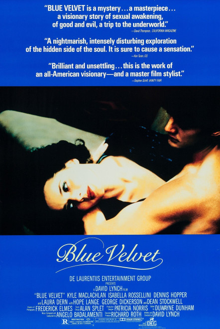 Blue Velvet (1986)_3 Movie Film Poster Canvas iconic design
