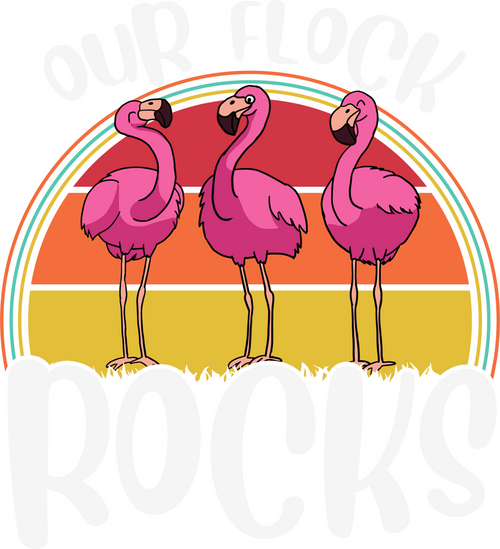 A220318-02-Our-Flock-Rocks-Flamingo-Matching-Family Poster Canvas Movie Film Pri