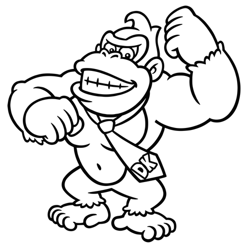 donkey-kong-82 Poster Canvas Movie Film Print A0 A1 A2 A3 A4 A5 A6 Art Wall Deco