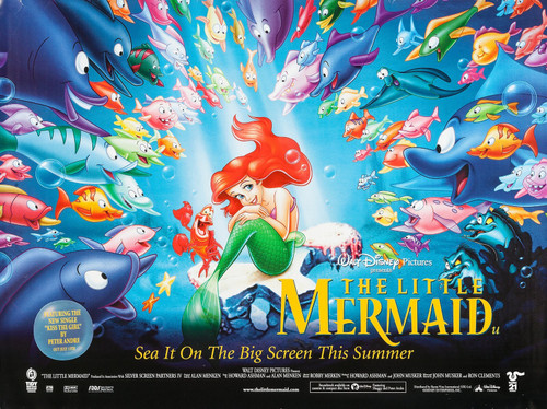 The Little Mermaid (1989)_5 Poster Canvas Movie Film Print A0 A1 A2 A3 A4 A5 A6