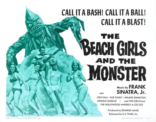Beach Girls And Monster 02 Poster Canvas Movie Film Print A0 A1 A2 A3 A4 A5 A6 A
