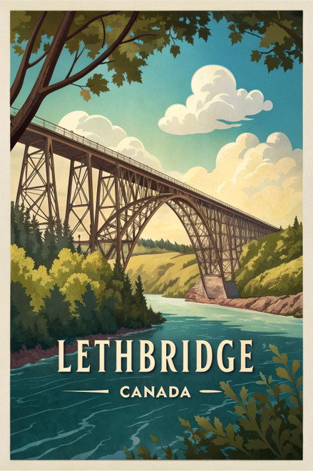 Breathtaking Lethbridge Canada Travel Poster - Majestic Nature Art Print Poster Breathtaking Lethbridge Canada Travel Poster - Majestic Nature Art Print Poster