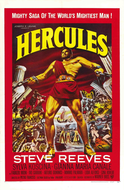 Hercules 1958 01 Poster Canvas Movie Film Print A0 A1 A2 A3 A4 A5 A6 Art Wall De