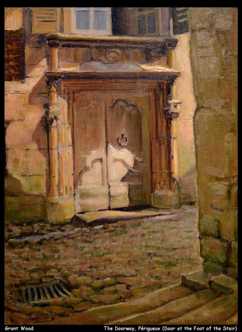 grant-wood---the-doorway-prigueux-door-at-the-foot-of-the-stair--jpb_15935370408