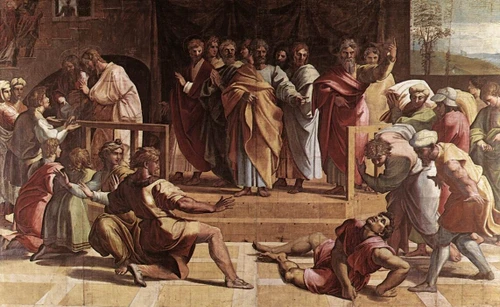 Raphael_The_Death_of_Ananias Poster Canvas Movie Film Print A0 A1 A2 A3 A4 A5 A6