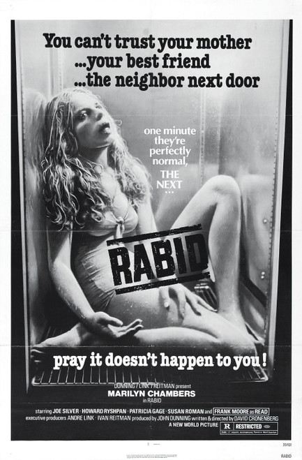 Rabid 01 Poster Canvas Movie Film Print A0 A1 A2 A3 A4 A5 A6 Art Wall Decoration