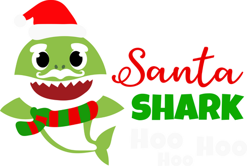 Santa Shark (2) Poster Canvas Movie Film Print A0 A1 A2 A3 A4 A5 A6 Art Wall Dec