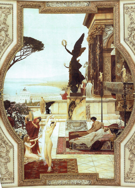 Detail of The Theatre in Taormia Klimt 1886 1888