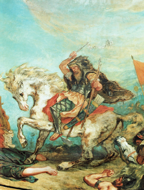 Delacroix- Attila and His Horses Overrun Italy and tha Arts (detail)- 1843-47 Ar