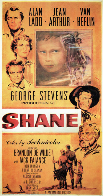 Shane -US 1953 Poster Canvas Movie Film Print A0 A1 A2 A3 A4 A5 A6 Art Wall Deco