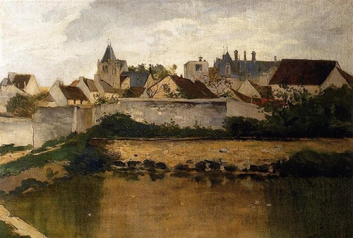 the-village-auvers-sur-oise Poster Canvas Movie Film Print A0 A1 A2 A3 A4 A5 A6