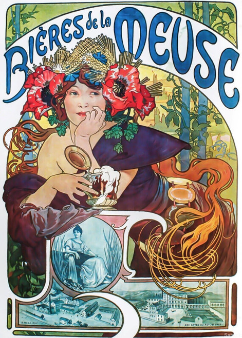Alphonse Mucha Paintings Art Nouveau Poster Wall Art Print (2) Poster Canvas Mov