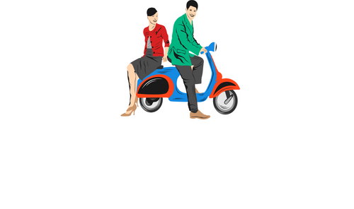 There is Nothing Like a Vespa Feeling Poster Canvas Movie Film Print A0 A1 A2 A3