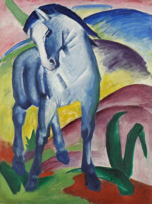 Franz Marc - Blue Horse Blaues Pferd Version 1 1911 Poster Canvas Movie Film Pri