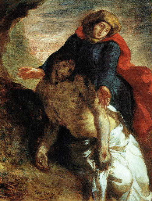 Delacroix- Pieta- 1850 Art Gallery Poster Canvas Print Wall Decoration A0 A1 A2