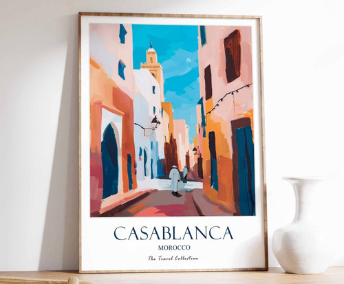 9_Casablanca Print, Casablanca Travel Poster, Middle East Travel Print, Islamic