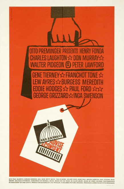 Advise & Consent (1962)_0 Movie Film Poster Canvas iconic design