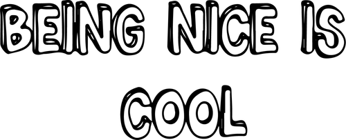 BEING NICE IS COOL (2) Poster Made to Order Canvas Print A0 A1 A2 A3 A4 A5 A6 Ar