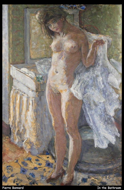 pierre-bonnard---in-the-bathroom_11428791584_o(1) Poster Canvas Movie Film Print