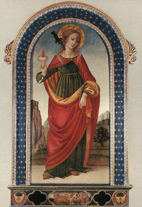 Lippi_Filippino_St_Lucy Art Gallery Poster Canvas Print Wall Decoration A0 A1 A2