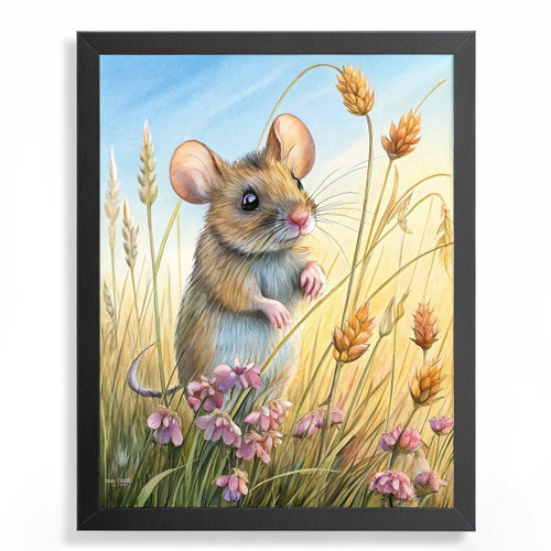 Field Mouse Wall Art Mouse Print Mouse In A Field Picture Animal Artwork Print (