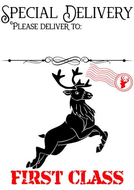 1stClassSDReindeer Poster Canvas Movie Film Print A0 A1 A2 A3 A4 A5 A6 Art Wall