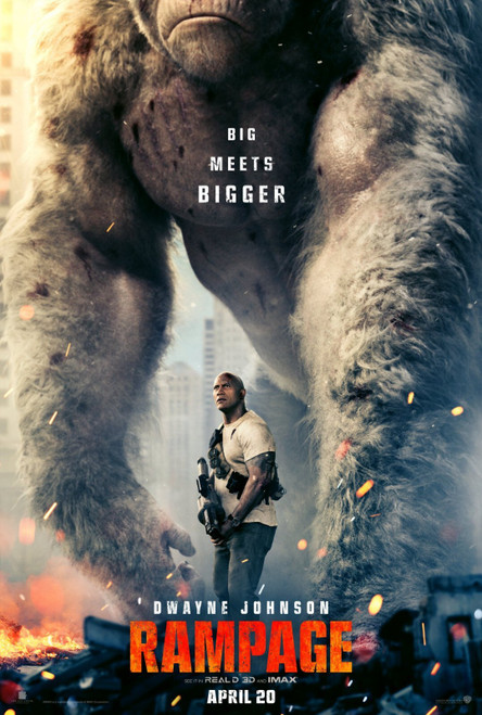 Rampage (2018)_1 Poster Canvas Movie Film Print A0 A1 A2 A3 A4 A5 A6 Art Wall De