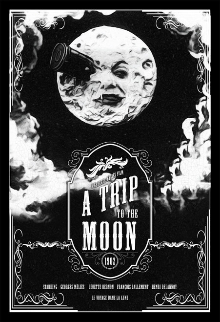 a trip to the moon 3 Poster Canvas Movie Film Print A0 A1 A2 A3 A4 A5 A6 Art Wal