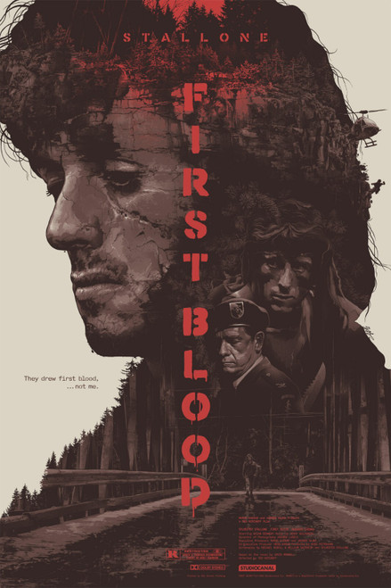 Rambo First blood Poster Canvas Movie Film Print A0 A1 A2 A3 A4 A5 A6 Art Wall D