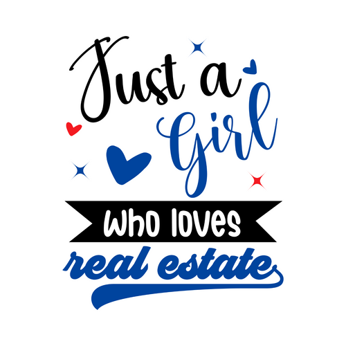 Just a girl who loves real estate-01 (2) Poster Canvas Movie Film Print A0 A1 A2