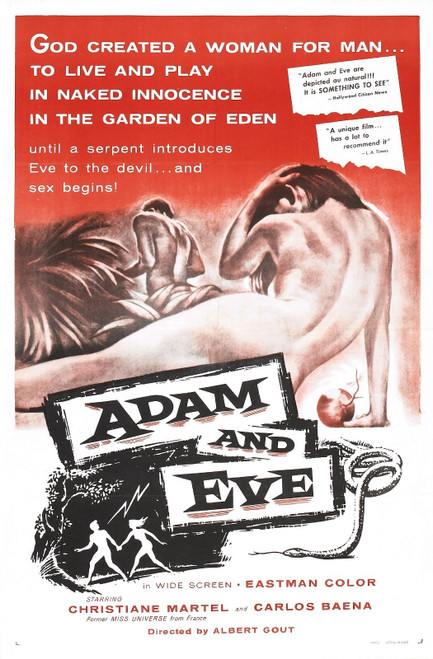 Adam And Eve 01 Poster Canvas Movie Film Print A0 A1 A2 A3 A4 A5 A6 Art Wall Dec