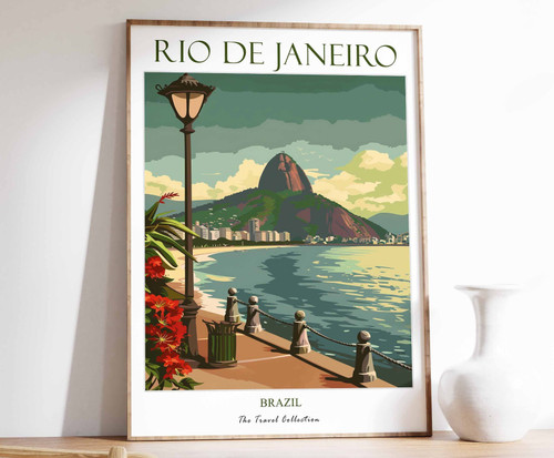 2_Rio De Janeiro Print, Rio De Janeiro Travel Poster, Brazil Travel Print, Tropi