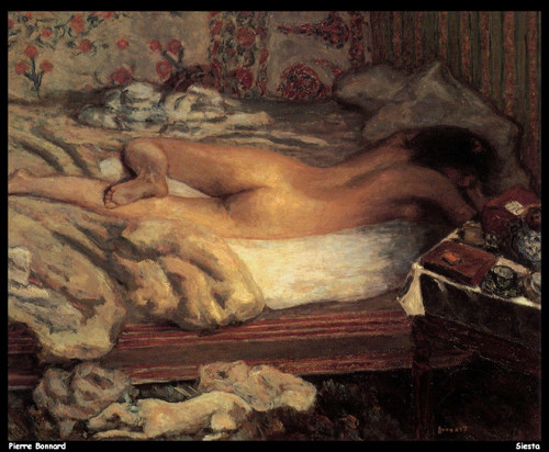 pierre-bonnard---siesta_11428774245_o(1) Poster Canvas Movie Film Print A0 A1 A2