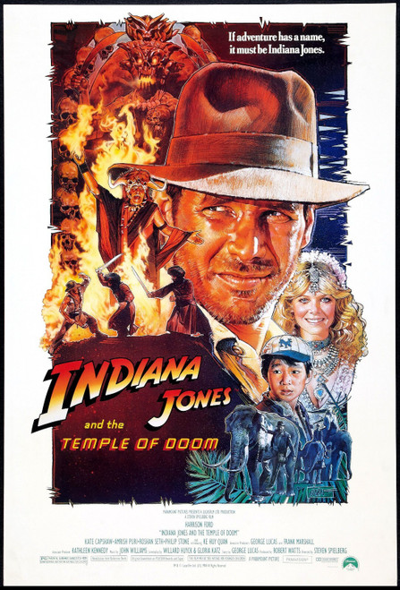 Indiana Jones Temple of doom 1 Poster Canvas Movie Film Print A0 A1 A2 A3 A4 A5