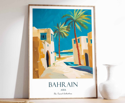10_Bahrain Print, Bahrain Travel Poster, Middle East Travel Print, Islamic Decor