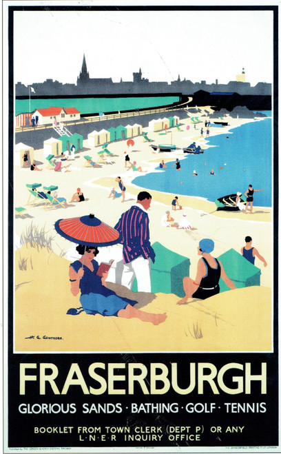Scotland Railway vintage poster (76) Fraserburgh Poster Canvas Movie Film Print