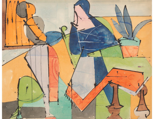 Romare Howard Bearden - Untitled 3 Poster Canvas Movie Film Print A0 A1 A2 A3 A4