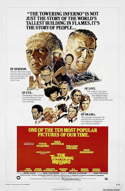 The Towering Inferno (1974)_2 Poster Canvas Movie Film Print A0 A1 A2 A3 A4 A5 A