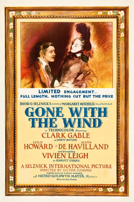Gone With the Wind (1939)_9 Movie Film Poster Canvas iconic design