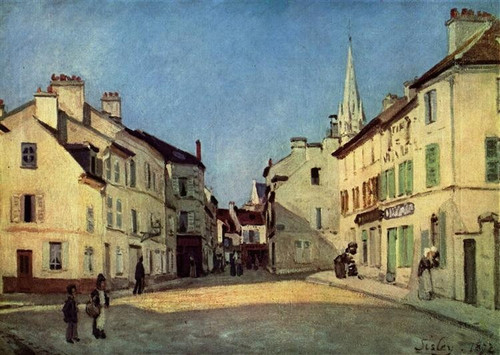 Alfred-Sisley-platz-in-argenteuil-1872 Poster Canvas Print Art Painting Decor Re