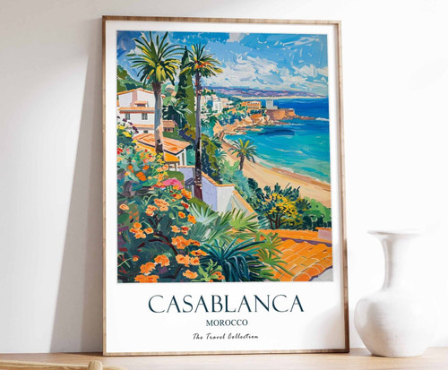 3_Casablanca Print, Casablanca Travel Poster, Middle East Travel Print, Islamic