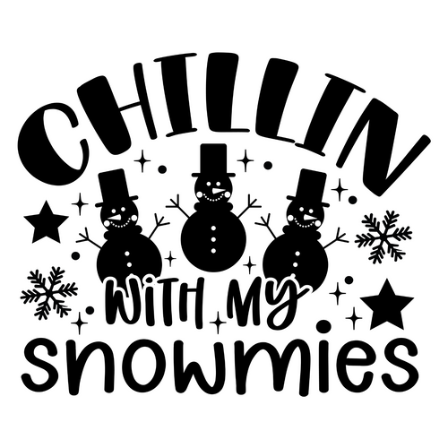 Chillin with my snowmies-01 Poster Canvas Movie Film Print A0 A1 A2 A3 A4 A5 A6