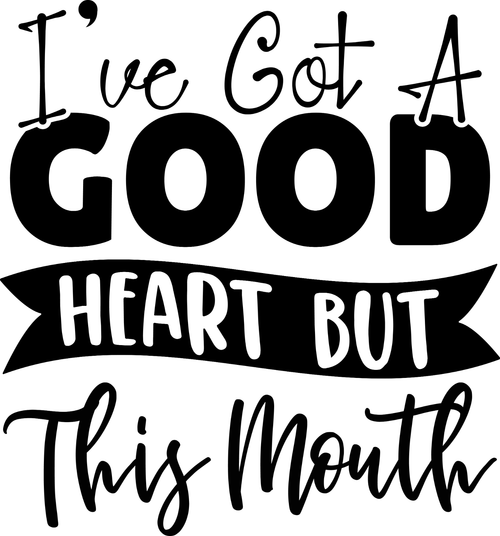 Ive Got A Good Heart But This Mouth Poster Canvas Movie Film Print A0 A1 A2 A3 A