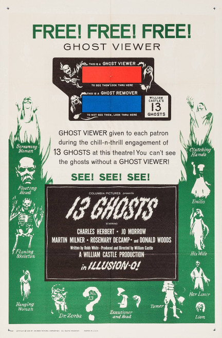 13 Ghosts (1960)_3 Movie Film Poster Canvas iconic design