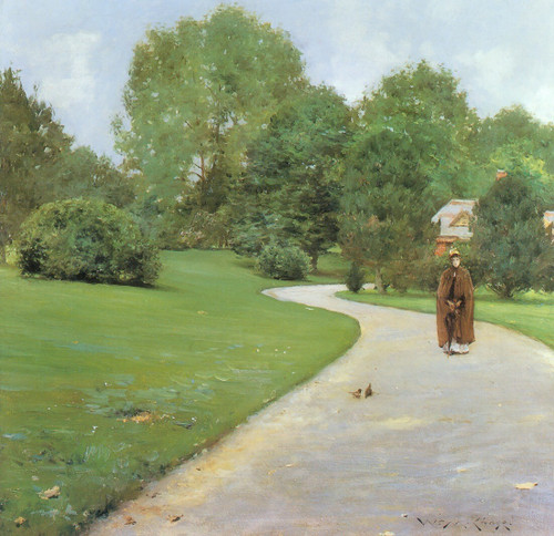 A Gray Day In The Park 1890 Poster Canvas Movie Film Print A0 A1 A2 A3 A4 A5 A6