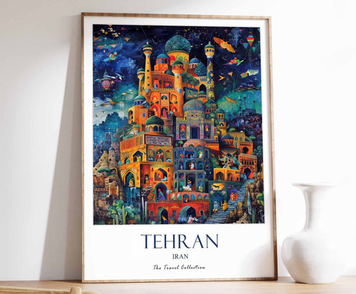 9_Tehran Print, Tehran Travel Poster, Middle East Travel Print, Islamic Decor, G