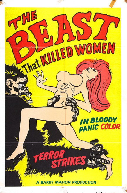 Beast That Killed Women 01 Poster Canvas Movie Film Print A0 A1 A2 A3 A4 A5 A6 A