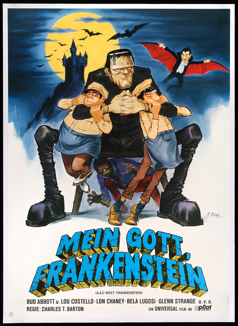 ABBOTT AND COSTELLO MEET FRANKENSTEIN (1948) 2-fotor-202404115347 (1) Poster Can